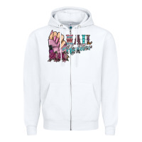 White nail hustler Zipper Hoodie - SublimationCraftShop