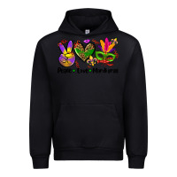 Black peace love  mardi gras Urban Hoodie - AdoDesignShop