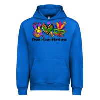 Cobalt peace love  mardi gras Urban Hoodie - AdoDesignShop