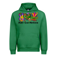 Emerald peace love  mardi gras Urban Hoodie - AdoDesignShop