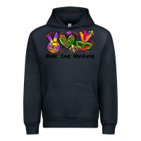 Navy peace love  mardi gras Urban Hoodie - AdoDesignShop