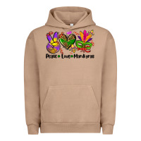Pigment Burro peace love  mardi gras Urban Hoodie - AdoDesignShop