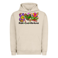 Pigment French Oak peace love  mardi gras Urban Hoodie - AdoDesignShop