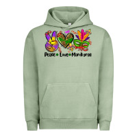 Pigment Oil Green peace love  mardi gras Urban Hoodie - AdoDesignShop