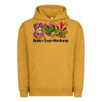 Pigment Peanut Butter peace love  mardi gras Urban Hoodie - AdoDesignShop
