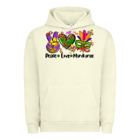 Pigment Pistachio peace love  mardi gras Urban Hoodie - AdoDesignShop
