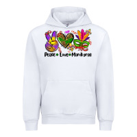 White peace love  mardi gras Urban Hoodie - AdoDesignShop