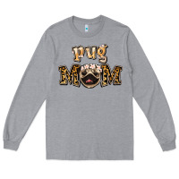 Heather Grey Pug Mom Long Sleeve Tee - Jasminsmagicworld