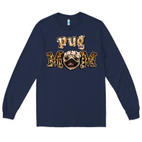 Navy Pug Mom Long Sleeve Tee - Jasminsmagicworld
