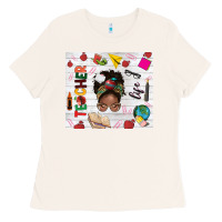 Bone afro teacher life Ladies Tee - NancyCooperArtShop