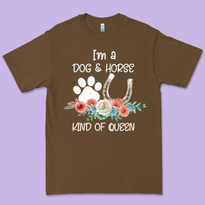 Im A Dog And Horse Kind Of Queen Premium Tee Designed By Bettercallsaul