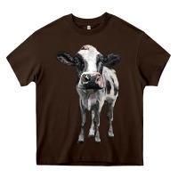 Chocolate Brown holstein cow Heavy Core Tee - BarkalooDesign