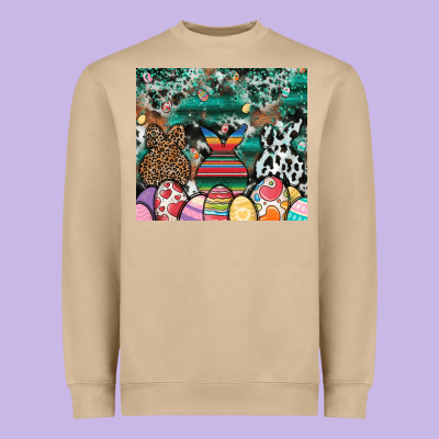Easter Heavyweight Sweatshirt Designed By Cowhidedigitalart