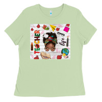 Matcha afro teacher life Ladies Tee - NancyCooperArtShop