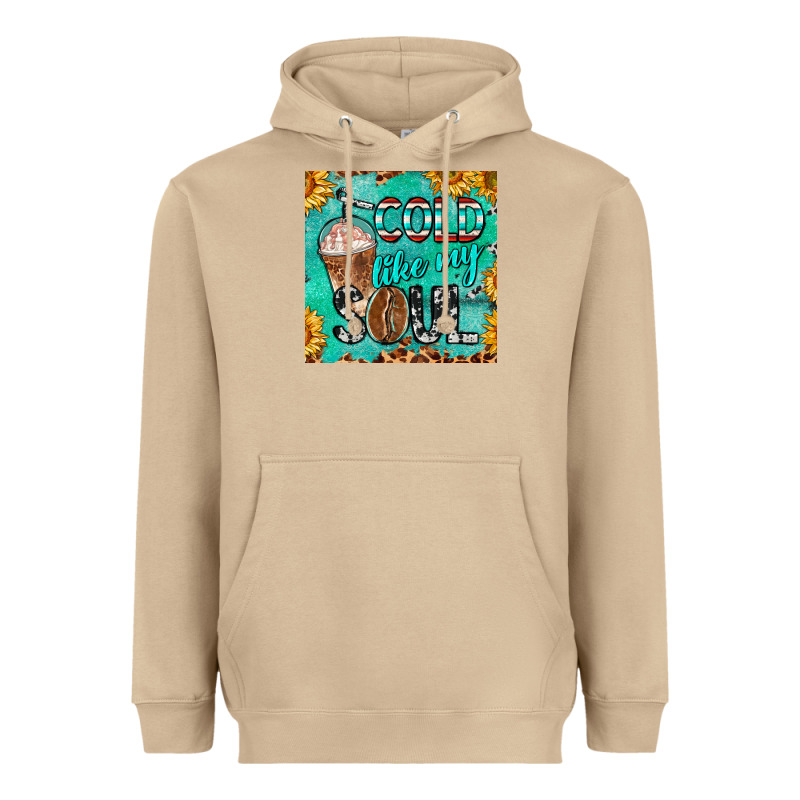 Cold Like My Soul  Mug Coaster Heavyweight Hoodie by BarkalooDesign | Teevron