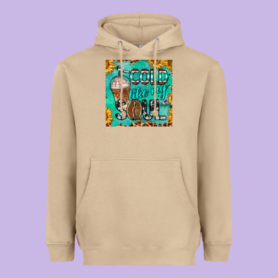 Cold Like My Soul  Mug Coaster Heavyweight Hoodie Designed By Barkaloodesign