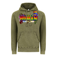 Vintage Olive We are all human Vintage Hoodie - CowGirlArtShop