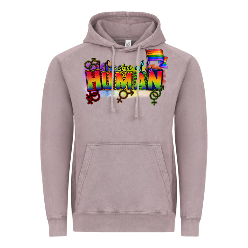 We Are All Human Vintage Hoodie by CowGirlArtShop | Teevron