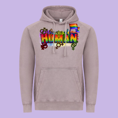 We Are All Human Vintage Hoodie Designed By Cowgirlartshop