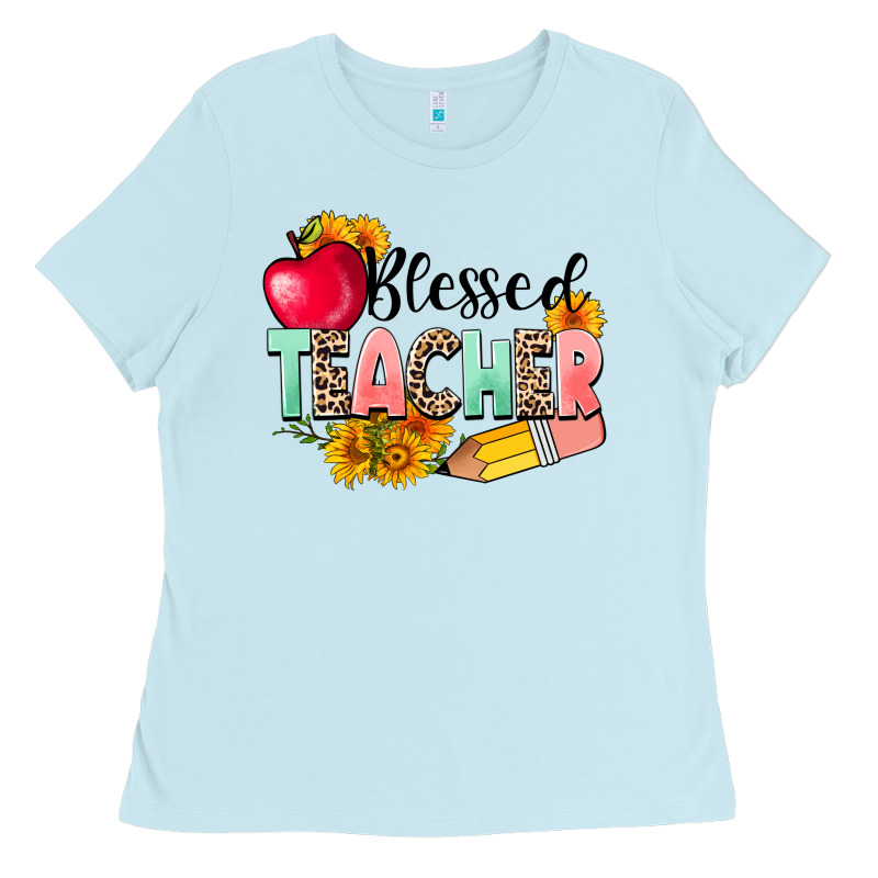 Blessed Teacher Ladies Tee by NancyCooperArtShop | Teevron