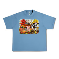Pebble Blue fall farm animals Urban Heavy Tee - CowGirlArtShop