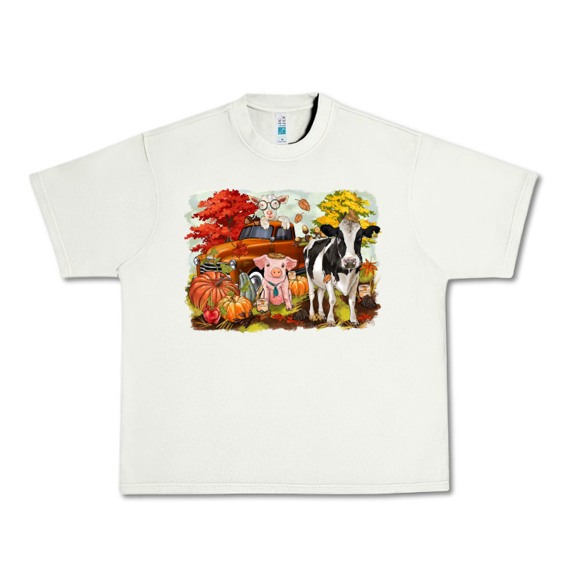 Fall Farm Animals Urban Heavy Tee by CowGirlArtShop | Teevron