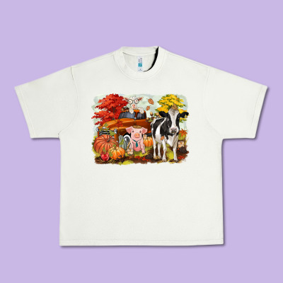 Fall Farm Animals Urban Heavy Tee Designed By Cowgirlartshop