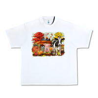 White fall farm animals Urban Heavy Tee - CowGirlArtShop