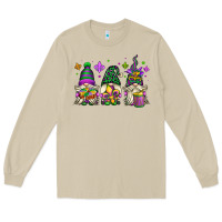 Mushroom mardi gras gnomes Long Sleeve Tee - OliviaCreatesArt
