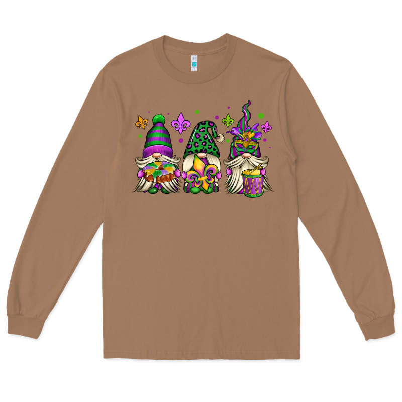 Mardi Gras Gnomes Long Sleeve Tee by OliviaCreatesArt | Teevron