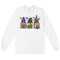 White mardi gras gnomes Long Sleeve Tee - OliviaCreatesArt