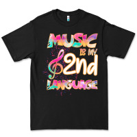 Black Cool I Love Music Shirt Gifts Music Is My Second Language Premium Tee - Bettercallsaul