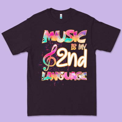 Cool I Love Music Shirt Gifts Music Is My Second Language Premium Tee Designed By Bettercallsaul