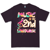 Plum Cool I Love Music Shirt Gifts Music Is My Second Language Premium Tee - Bettercallsaul