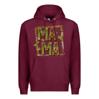 Burgundy mama fall Premium Hoodie - CowhideDigitalArt
