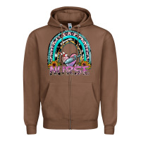 Chestnut nurse rainbow Zipper Hoodie - SublimationCraftShop