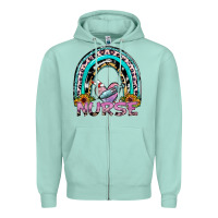 Seafoam nurse rainbow Zipper Hoodie - SublimationCraftShop