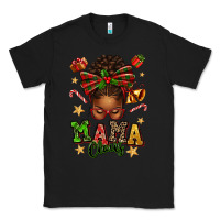 Black mama claus afro messy bun Classic Tee - texasbilliewilder
