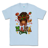 Dusty Blue mama claus afro messy bun Classic Tee - texasbilliewilder