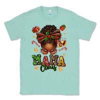 Seafoam mama claus afro messy bun Classic Tee - texasbilliewilder