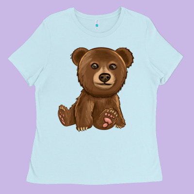 Bear Ladies Tee Designed By Texasbilliewilder