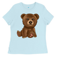 Baby Blue bear Ladies Tee - texasbilliewilder