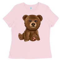 Bubblegum Pink bear Ladies Tee - texasbilliewilder