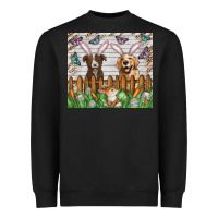 Black Easter Dog Heavyweight Sweatshirt - CowhideDigitalArt