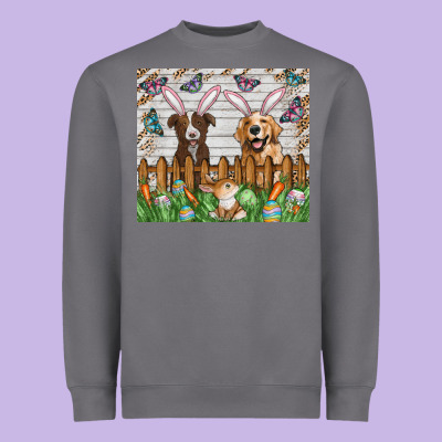 Easter Dog Heavyweight Sweatshirt Designed By Cowhidedigitalart