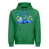Emerald hello winter with sniwman and  truck Urban Hoodie - AdoDesignShop