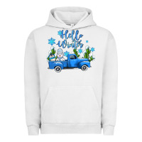 Pigment Lunar Rock hello winter with sniwman and  truck Urban Hoodie - AdoDesignShop