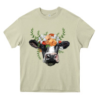 Mossy holstein cow head Heavy Core Tee - BarkalooDesign