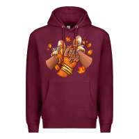 Burgundy Black girl Fall sneakers Premium Hoodie - RanaPortraitStore