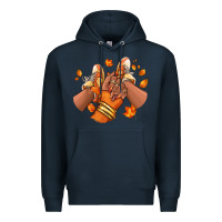 Navy Black girl Fall sneakers Premium Hoodie - RanaPortraitStore